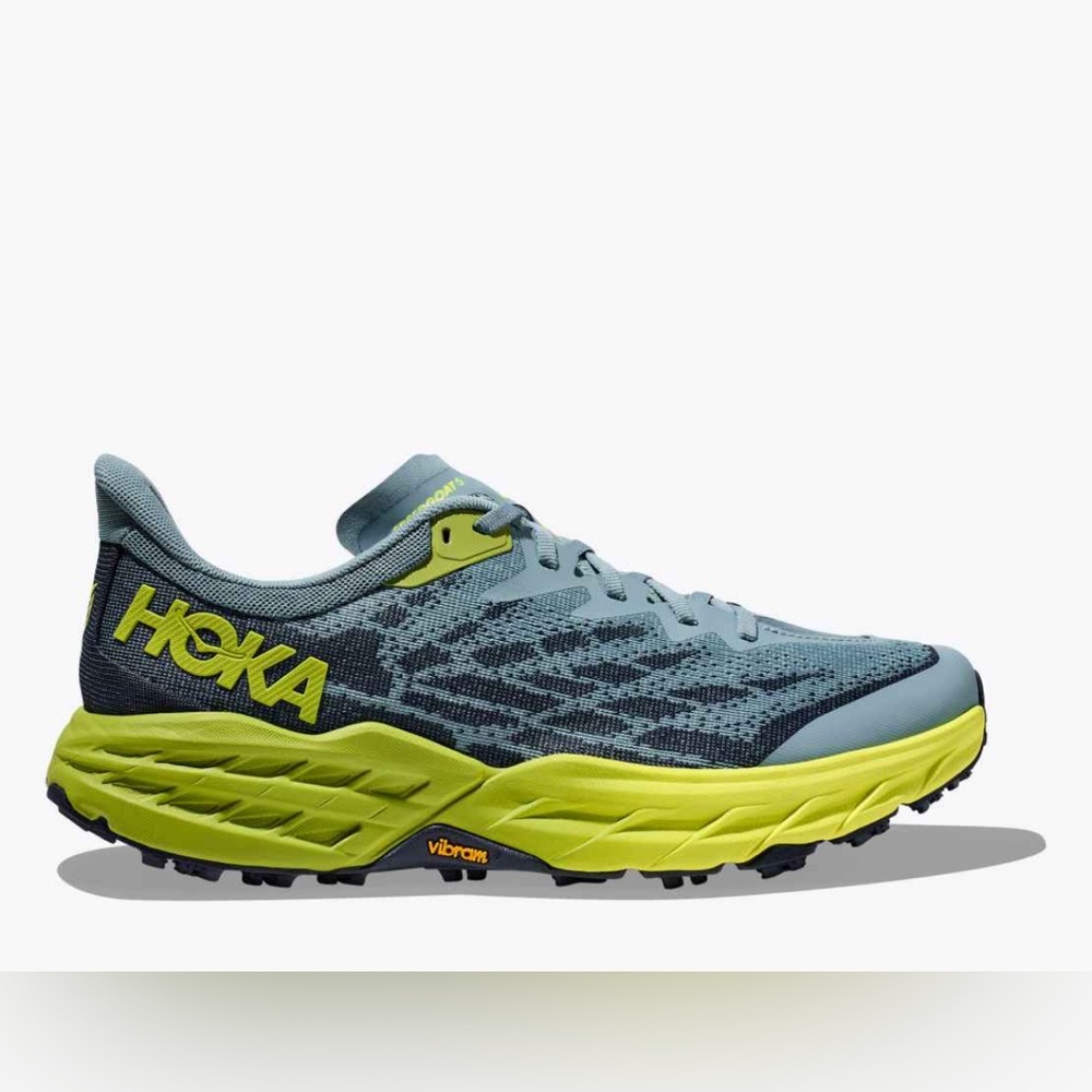 Hoka speedgoat 5 Running Shoes in Blue and Yellow